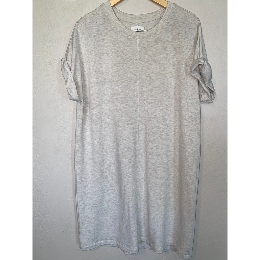 Lou & Grey Signaturesoft Shift Dress Heathered Oatmeal SZ L